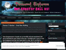 Tablet Screenshot of paranormalexplorers.com